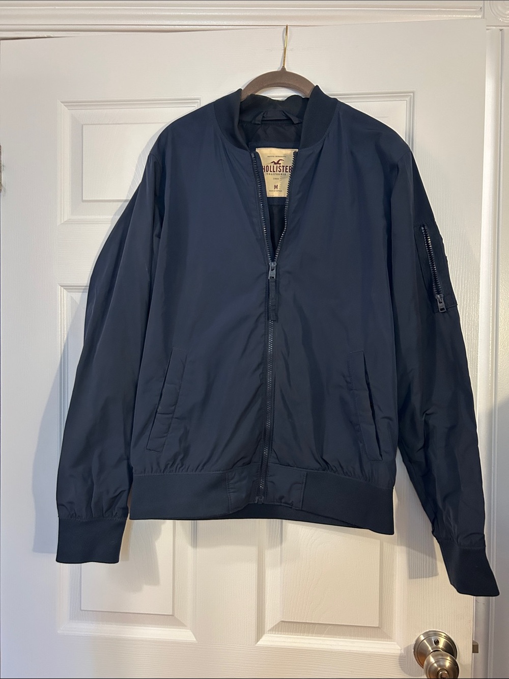 Hollister size Medium Navy Blue Men's Bomber Jacket
